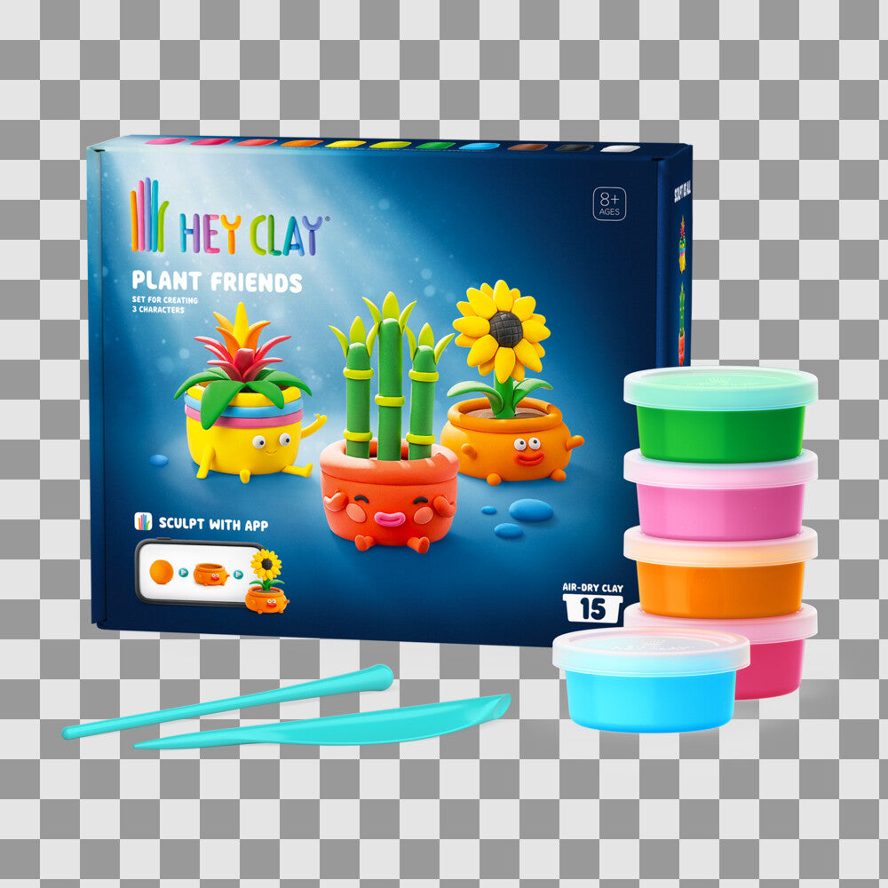 Hey Clay Plant Friends 15-Can Air-Dry Clay Craft Kit