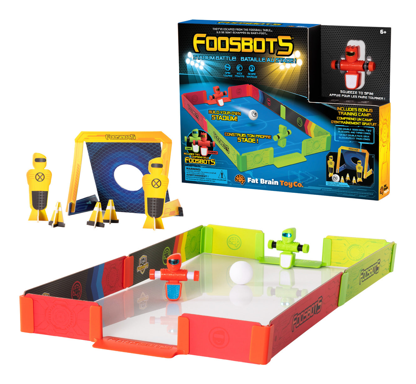 Fat Brain Toys Foosbots Stadium Battle Tabletop Football Game