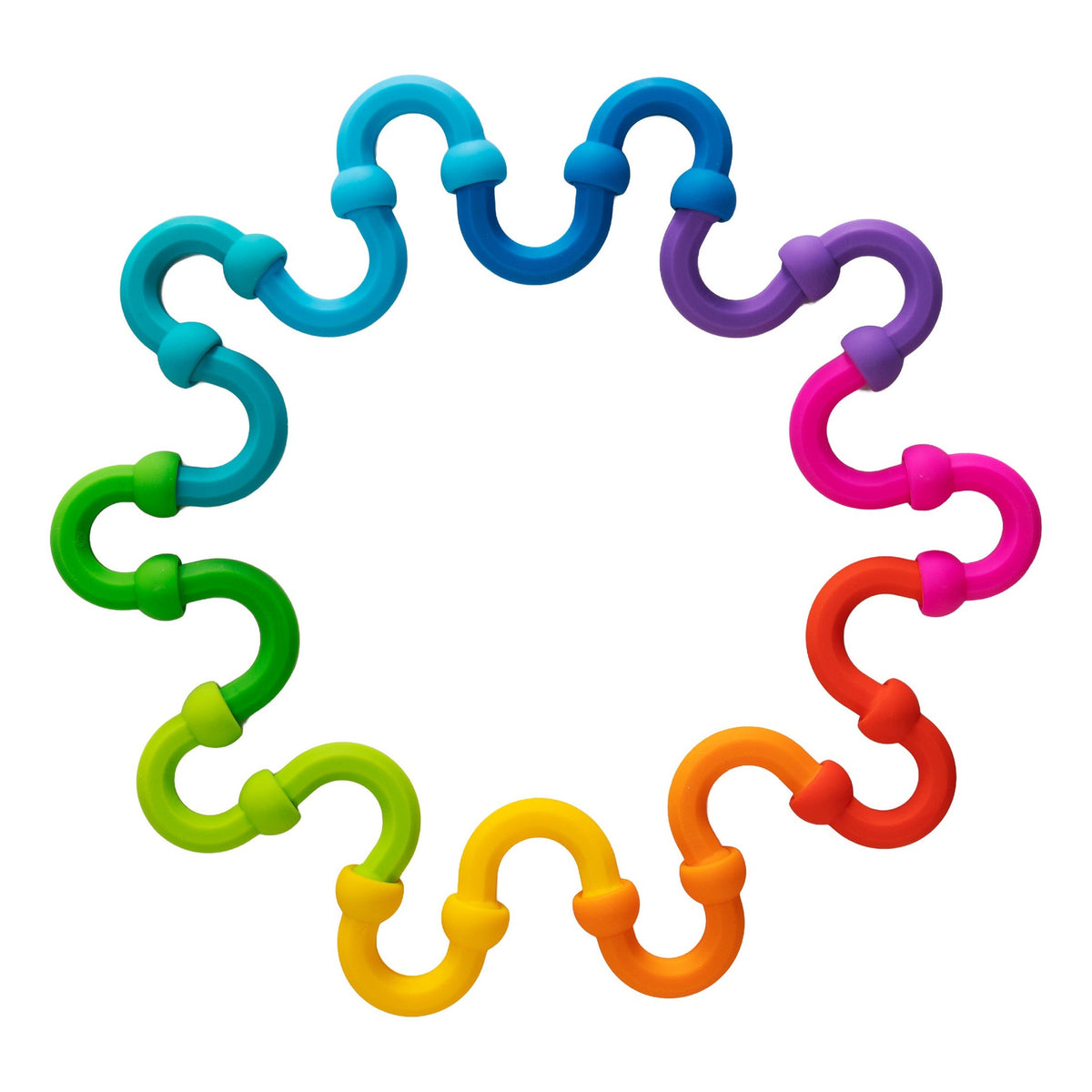 Fat Brain Toys Plip Links 20-Piece Silicone Construction Set