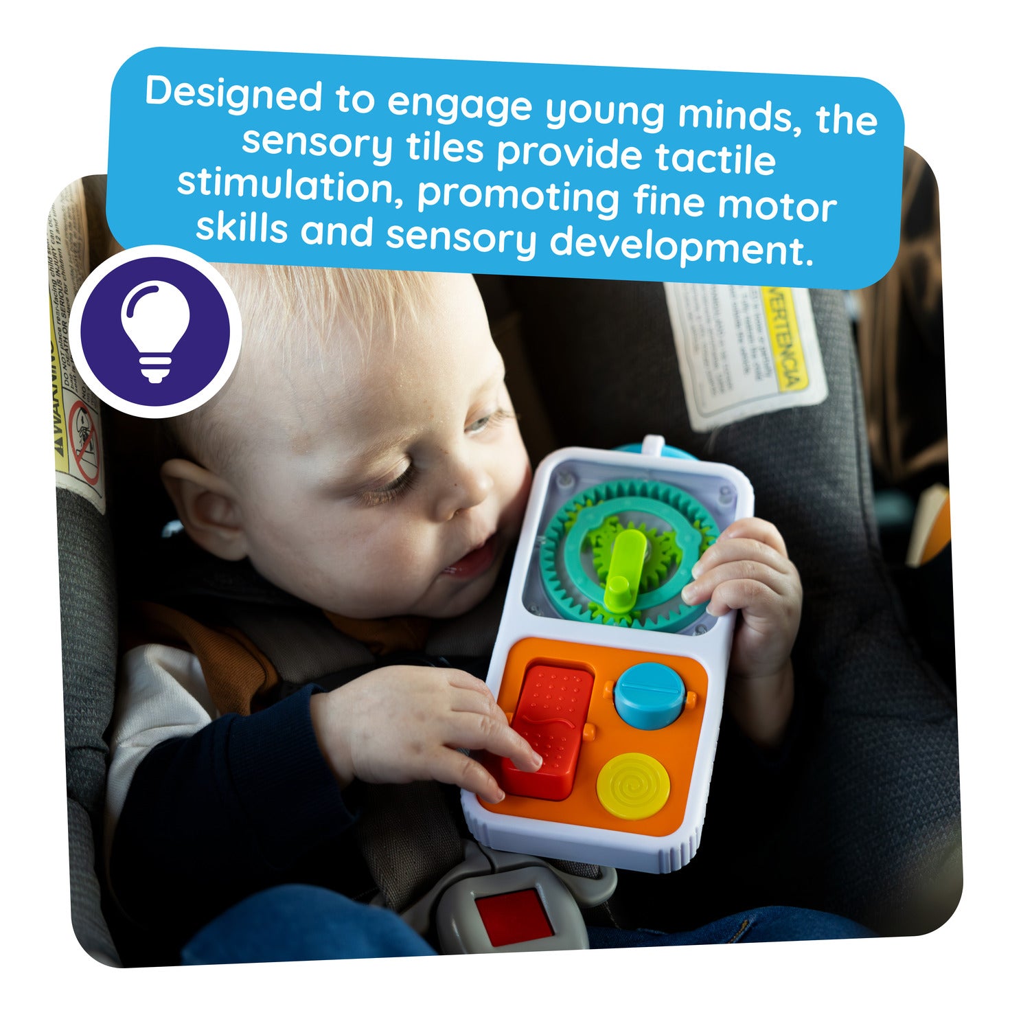 Fat Brain Toys PlayTab Go Portable Sensory Activity Toy