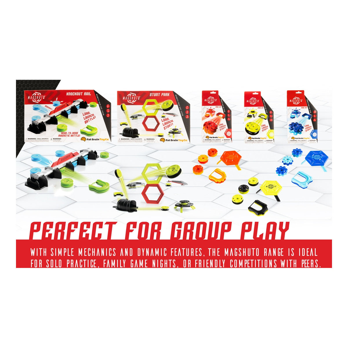 Fat Brain Toys Magshuto Stunt Park Magnetic Trick Shot Set