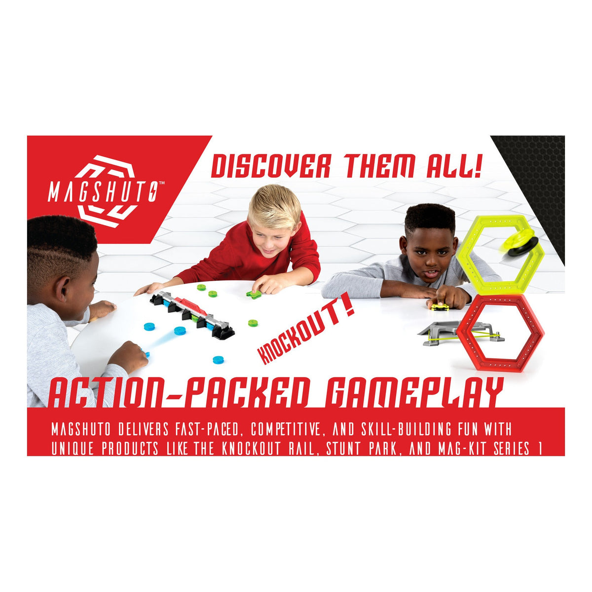TOMY Magshuto Knockout Rail Magnetic Skill Game