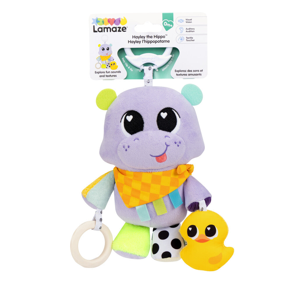 Lamaze Hayley the Hippo Clip & Go Baby Sensory Toy