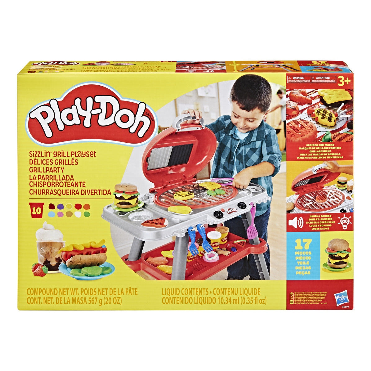 Play-Doh Sizzlin’ Grill Playset with Lights and Sounds
