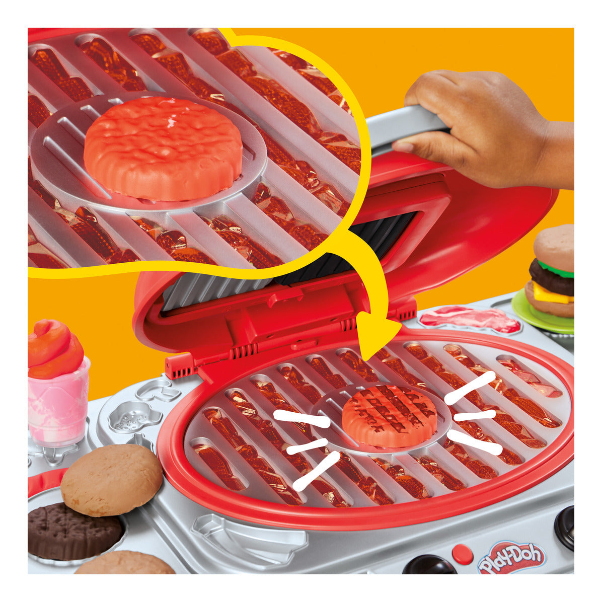 Play-Doh Sizzlin’ Grill Playset with Lights and Sounds