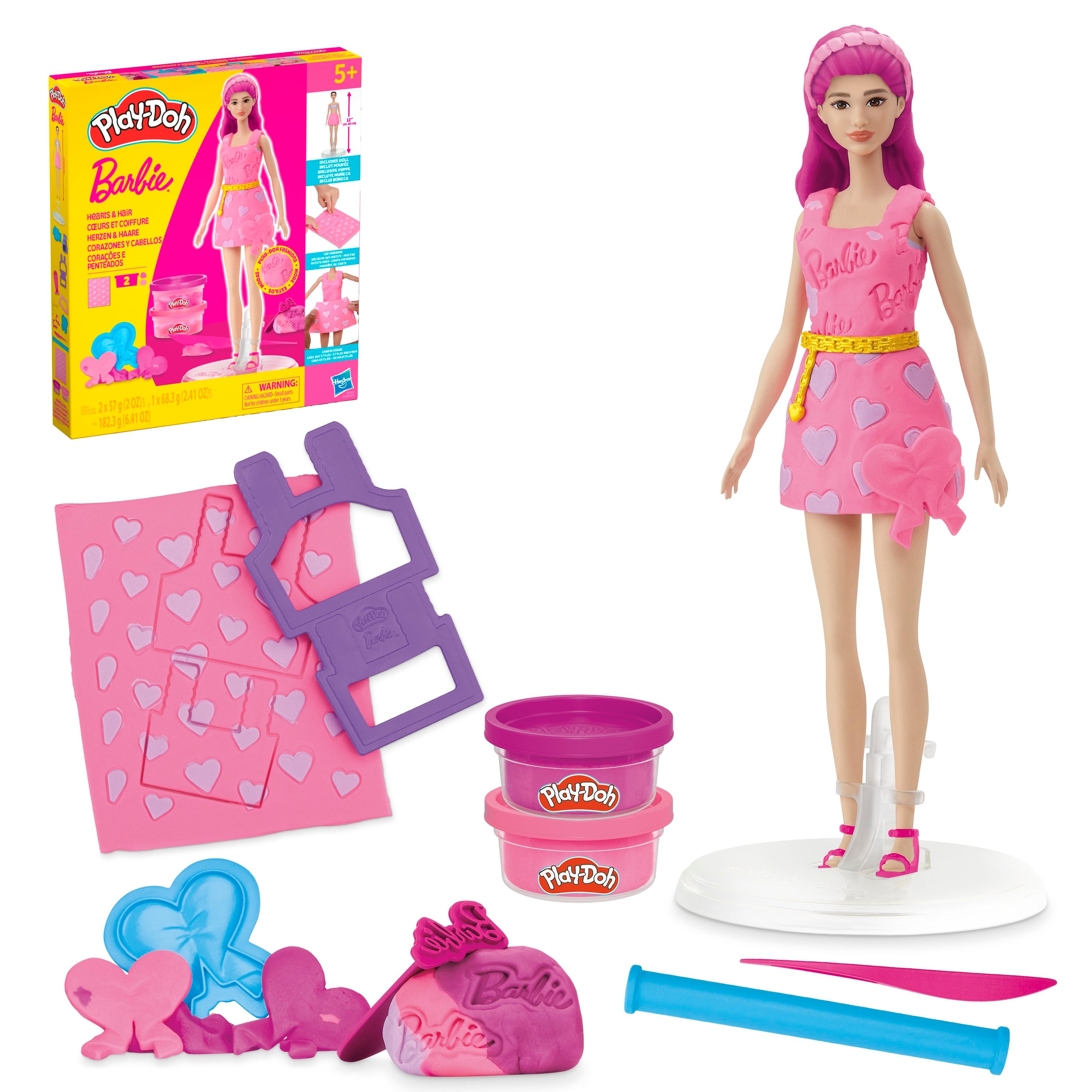 Play-Doh Barbie Hearts & Hair Designer Doll Set