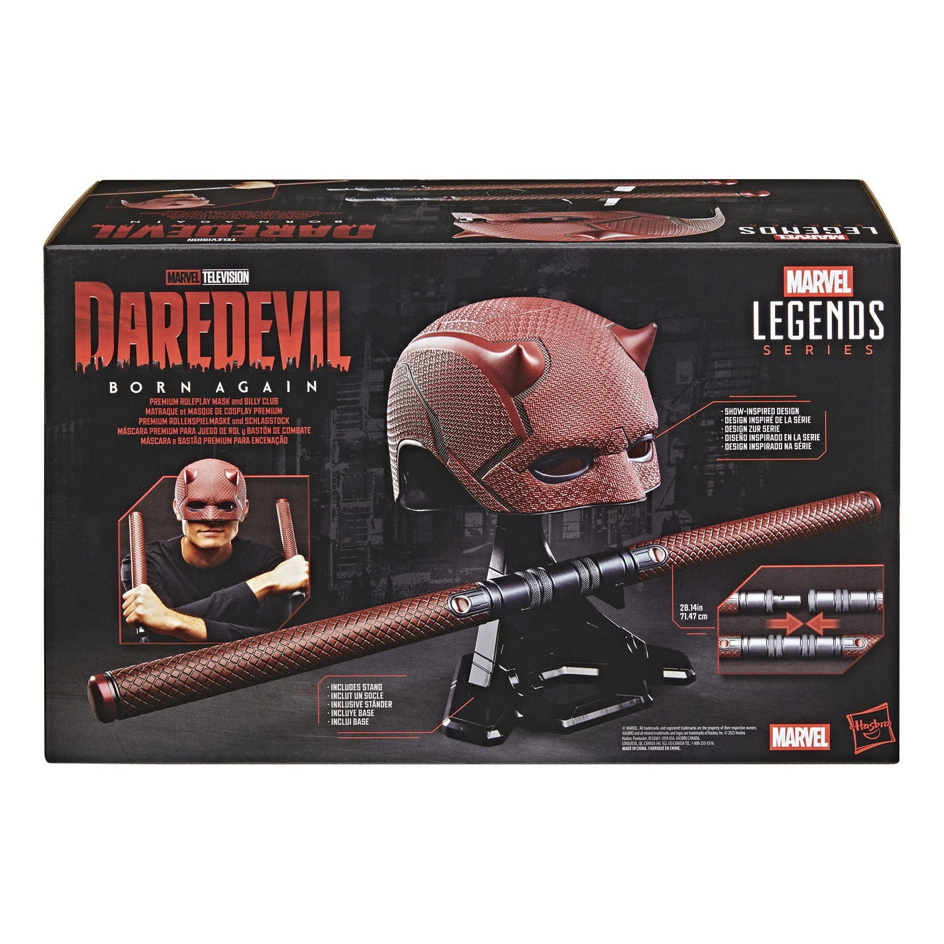 Marvel Legends Daredevil: Born Again Premium Roleplay Mask and Billy Club