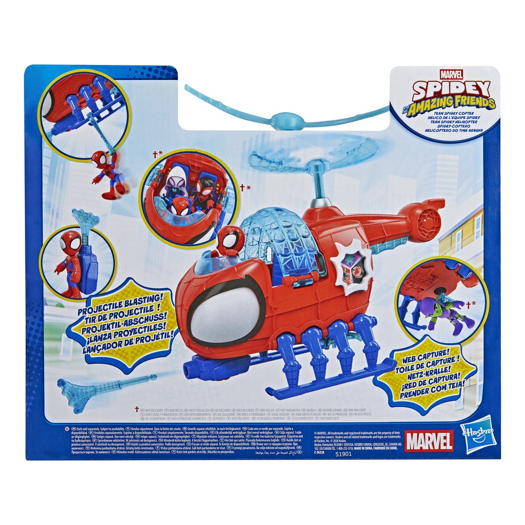 Marvel Spidey and His Amazing Friends Team Spidey Copter with Spidey Figure