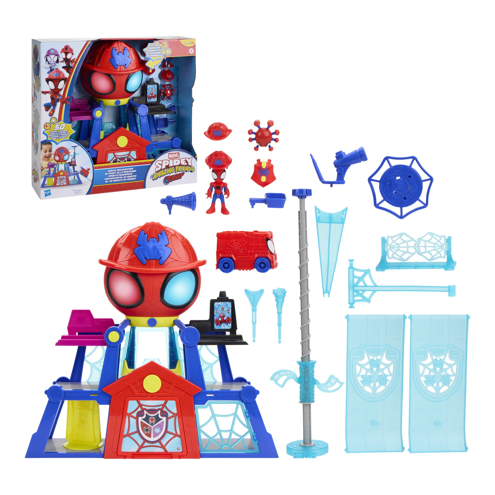 Marvel Spidey and His Amazing Friends Rescue-Webs Web-Quarters Playset