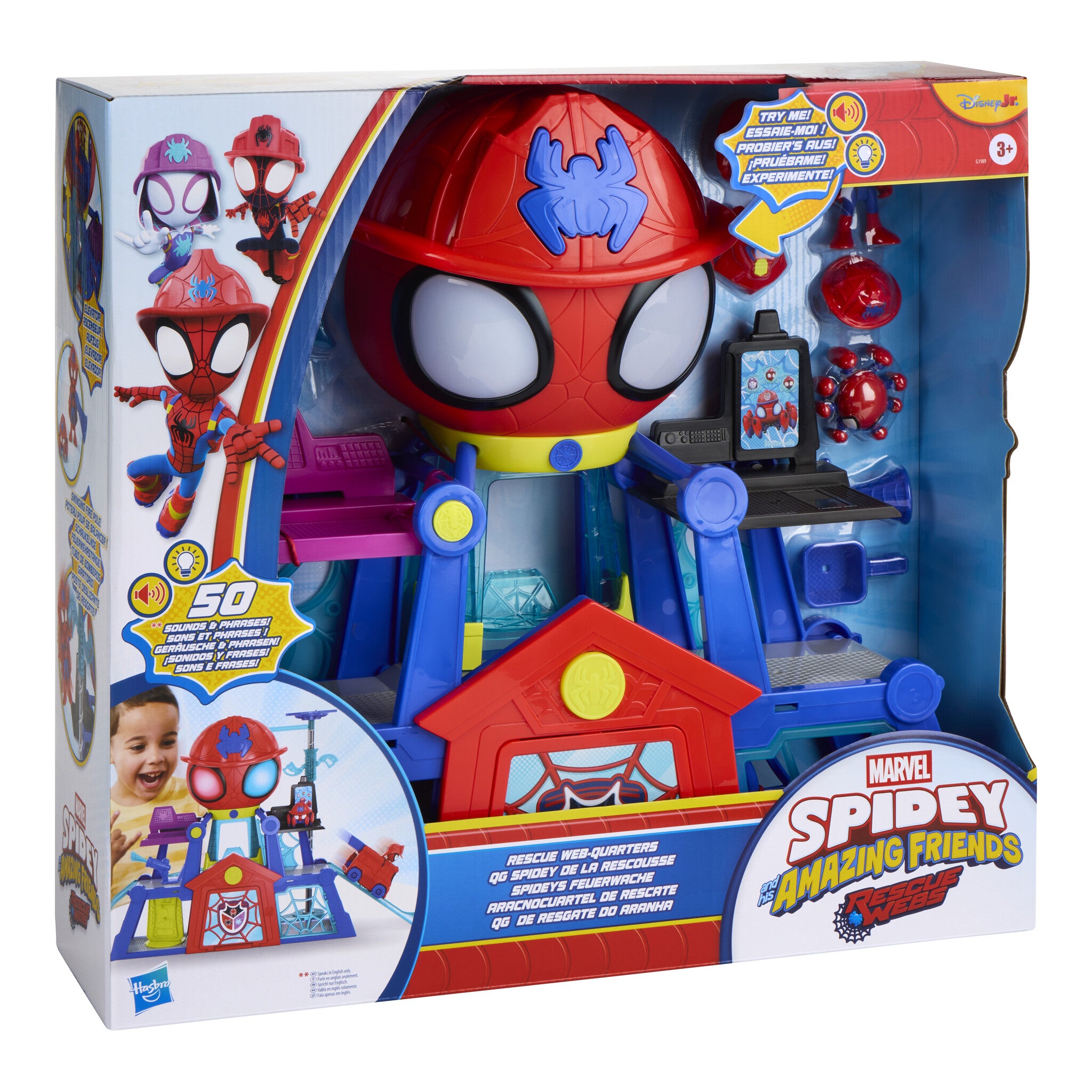 Marvel Spidey and His Amazing Friends Rescue-Webs Web-Quarters Playset