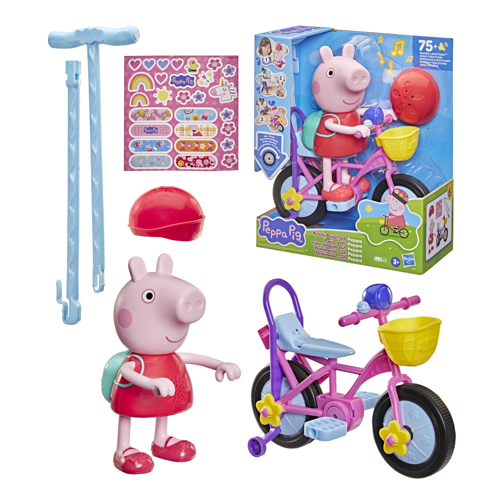 Peppa Pig Ready, Pedal, Go Peppa Interactive Figure and Bicycle Playset