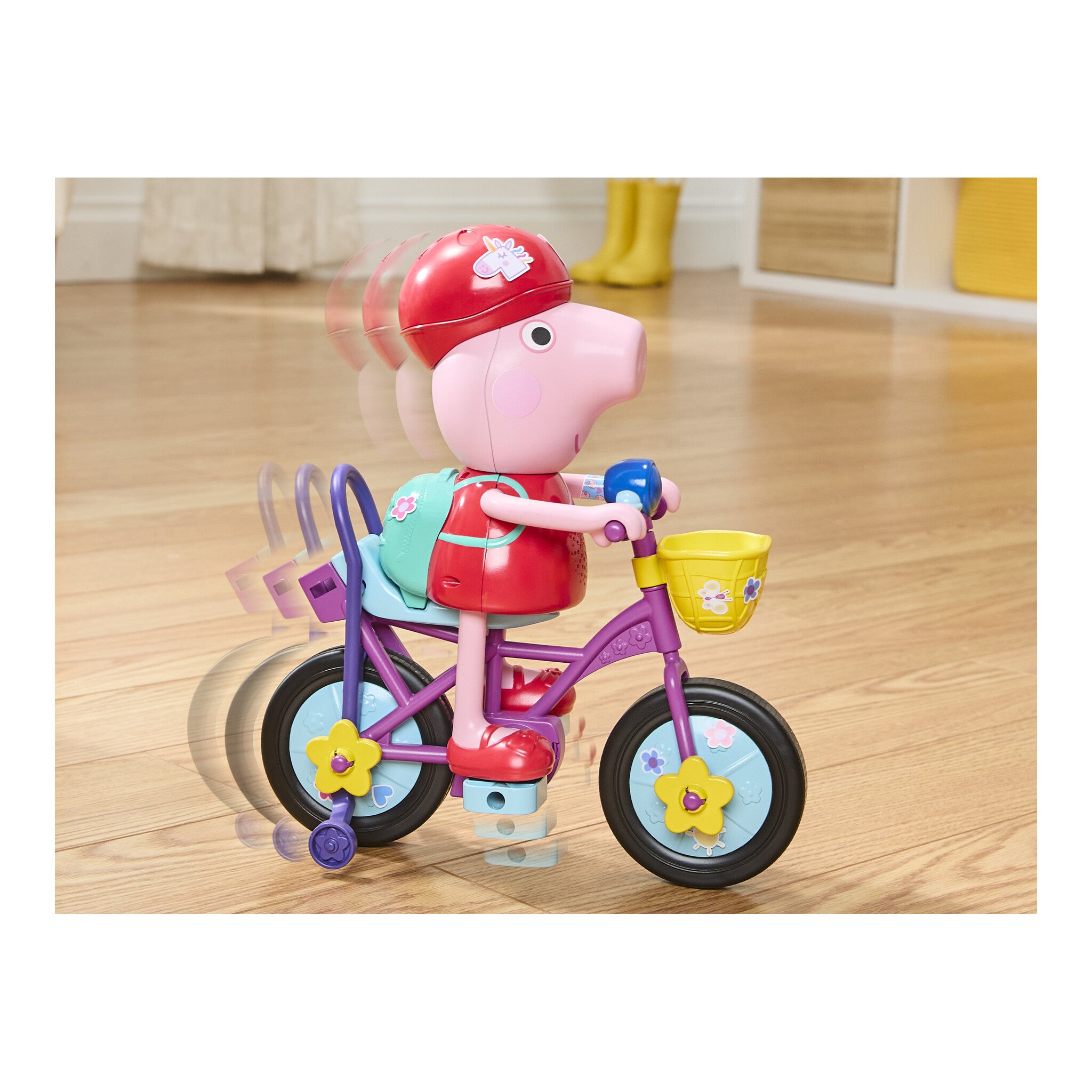 Peppa Pig Ready, Pedal, Go Peppa Interactive Figure and Bicycle Playset