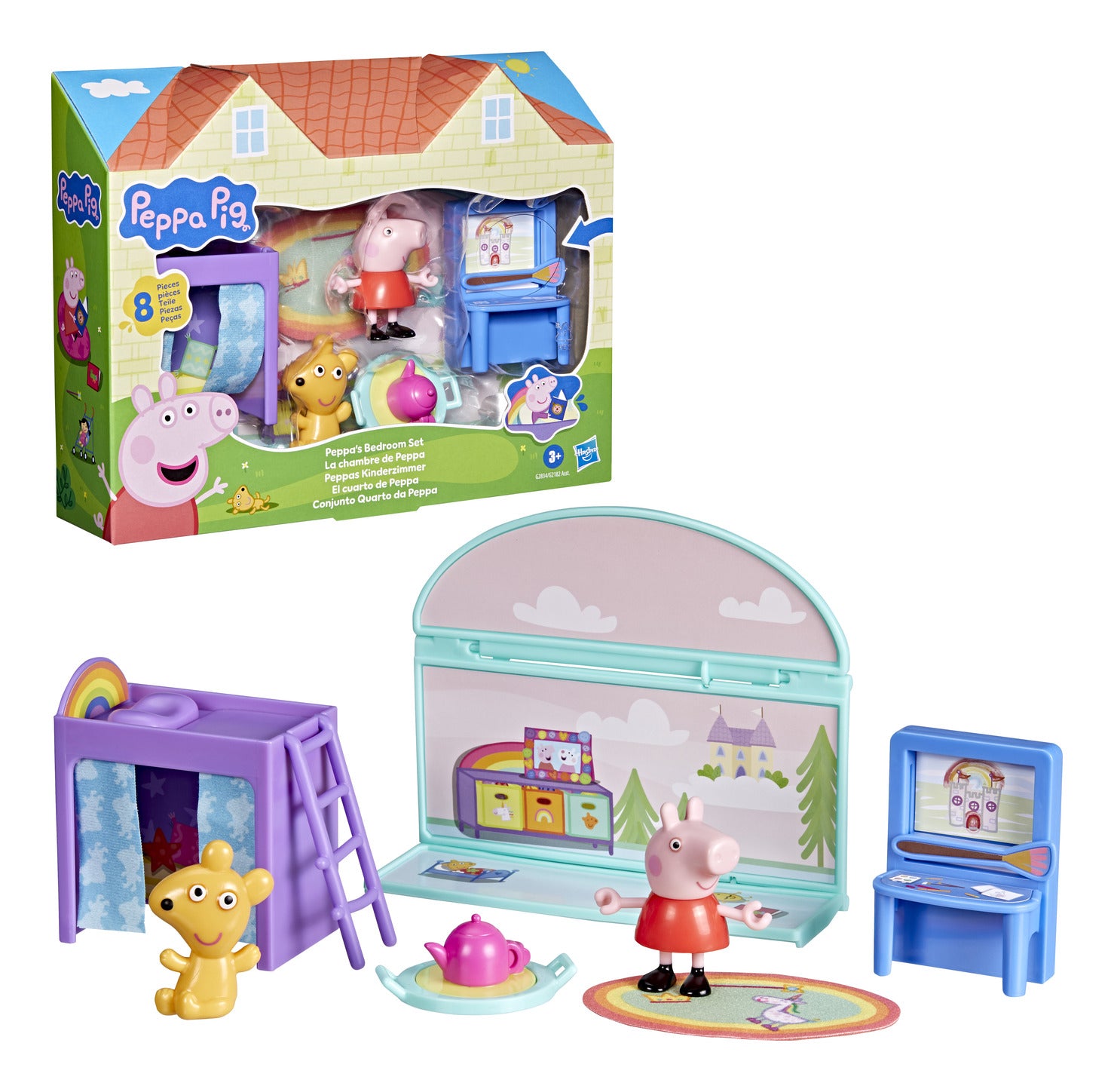 Peppa Pig Peppa's Bedroom Set with Figure and 7 Accessories