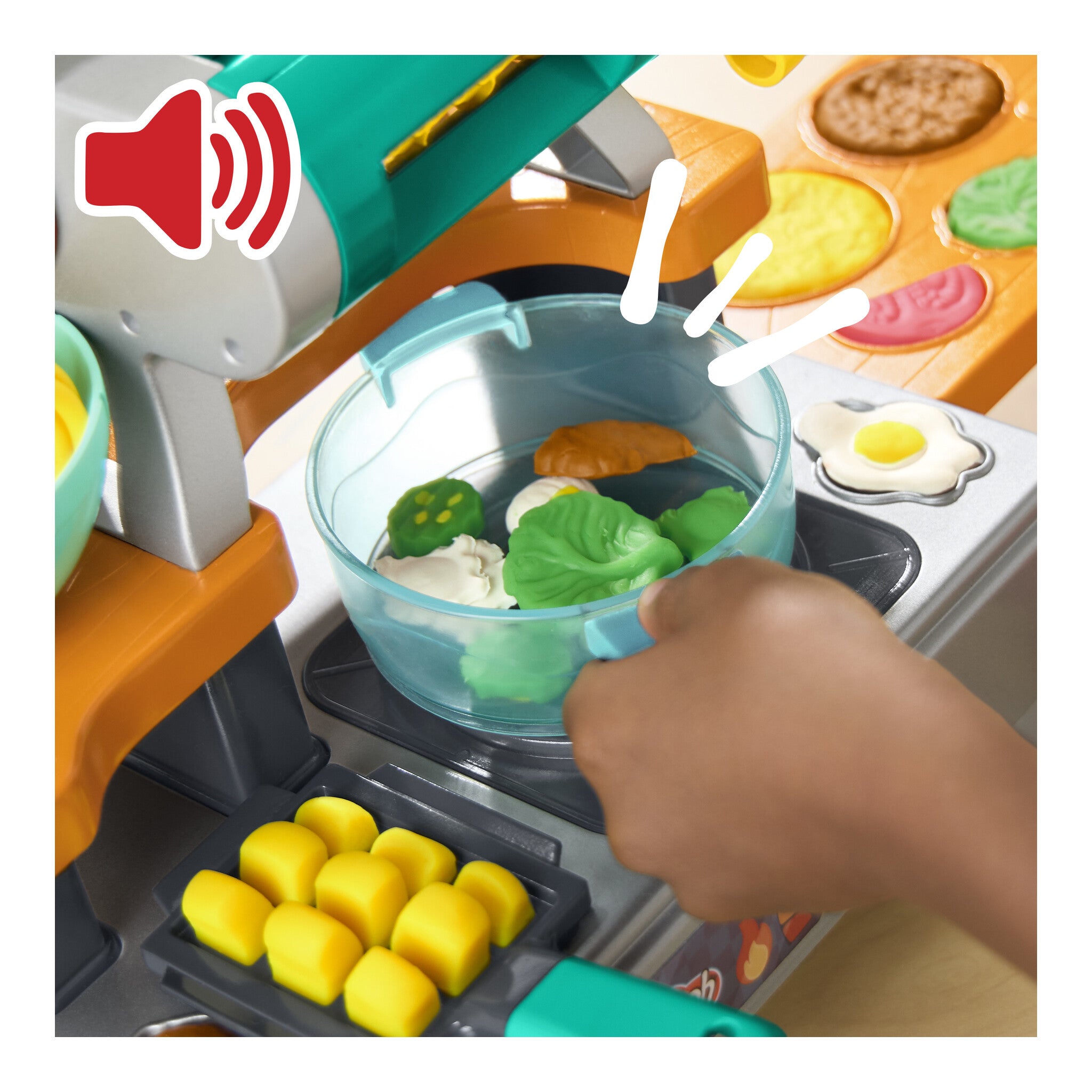 Play-Doh Super Sizzlin' Kitchen Playset with Real Cooking Sounds