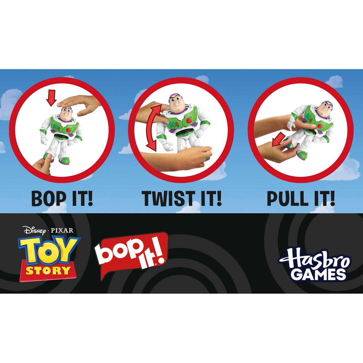 Hasbro Gaming Bop It! Disney Pixar Toy Story Buzz Lightyear Edition