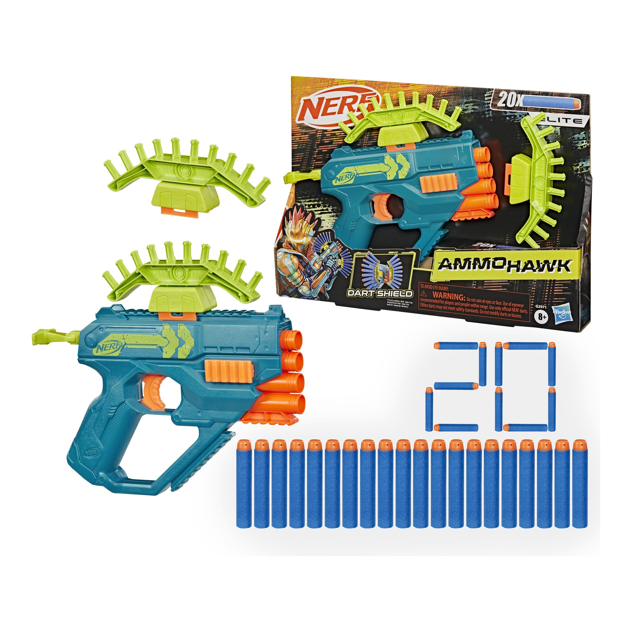 Nerf Rebel Ops Ammohawk Blaster with 20 Darts