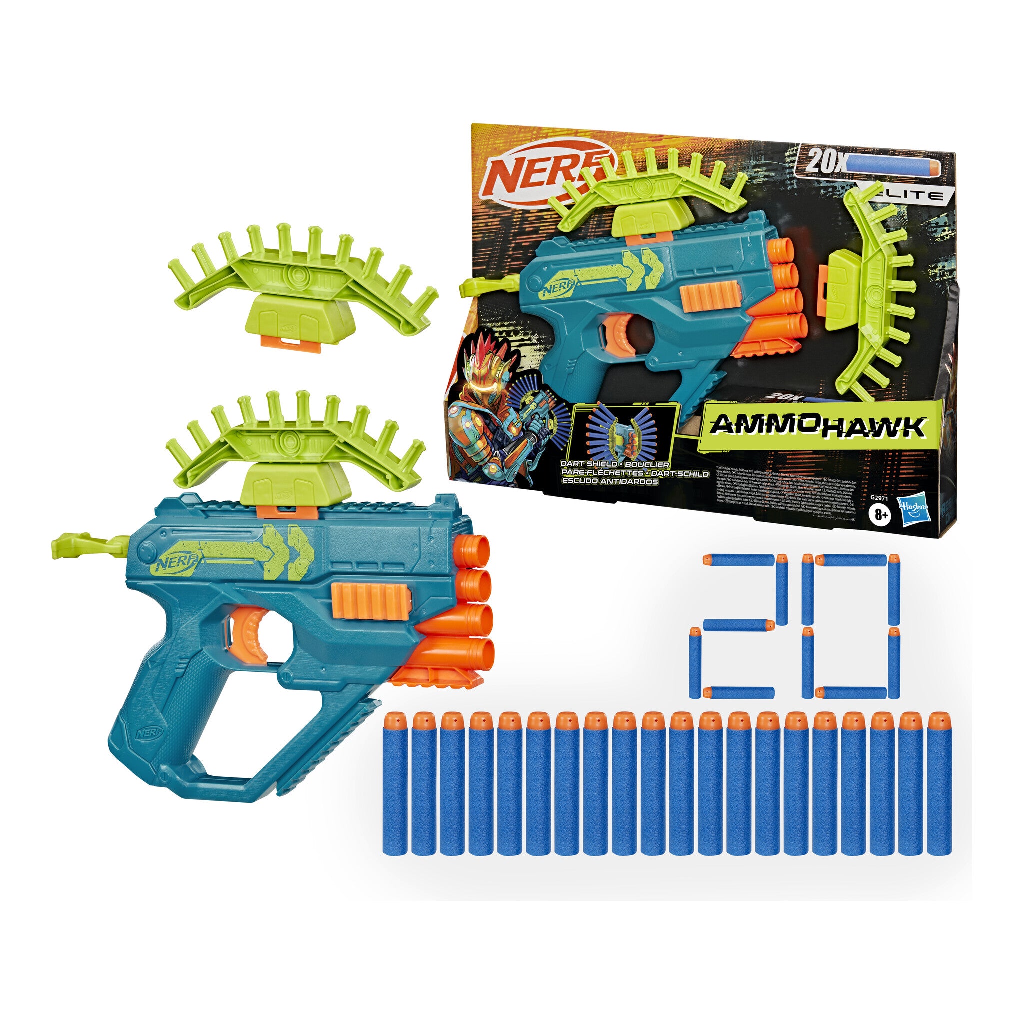 Nerf Rebel Ops Ammohawk Blaster with 20 Darts