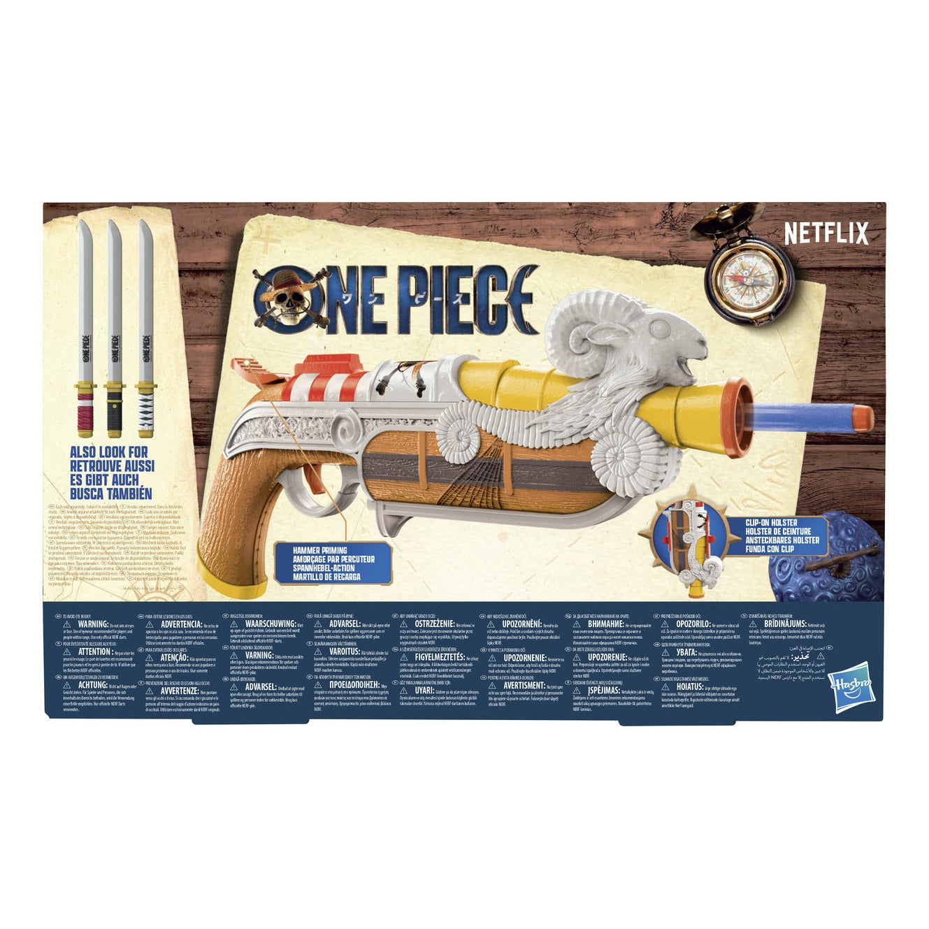 Nerf One Piece Going Merry Blaster with Holster and 8 Darts