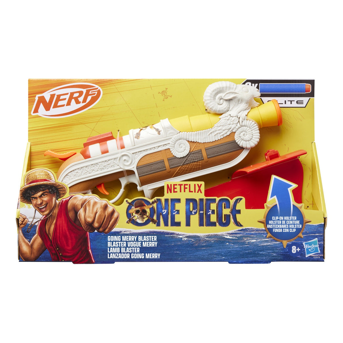 Nerf One Piece Going Merry Blaster with Holster and 8 Darts