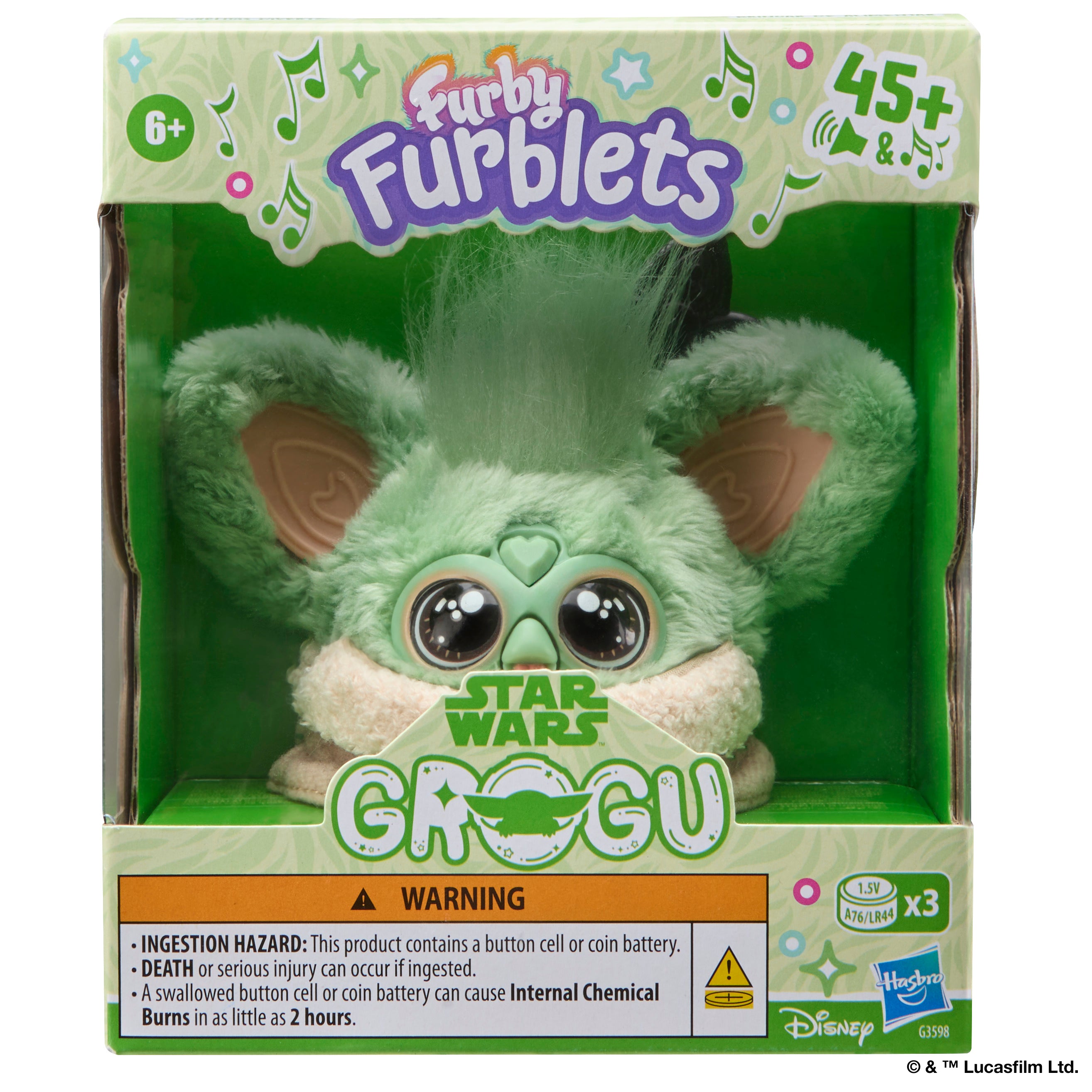 Furby Furblets Star Wars Grogu Electronic Plush Keychain