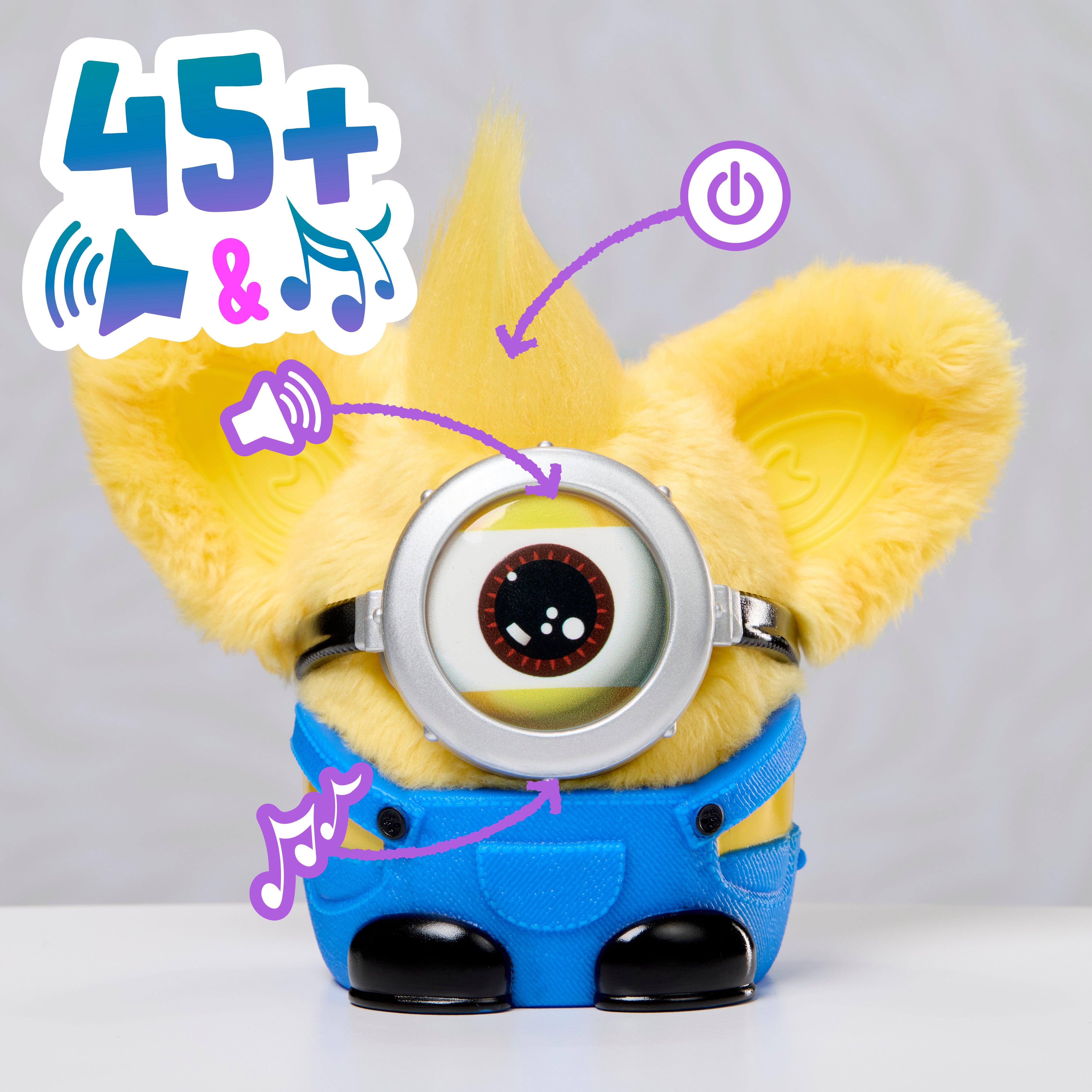 Furby Furblets Minions Stuart Interactive Mini Plush Toy