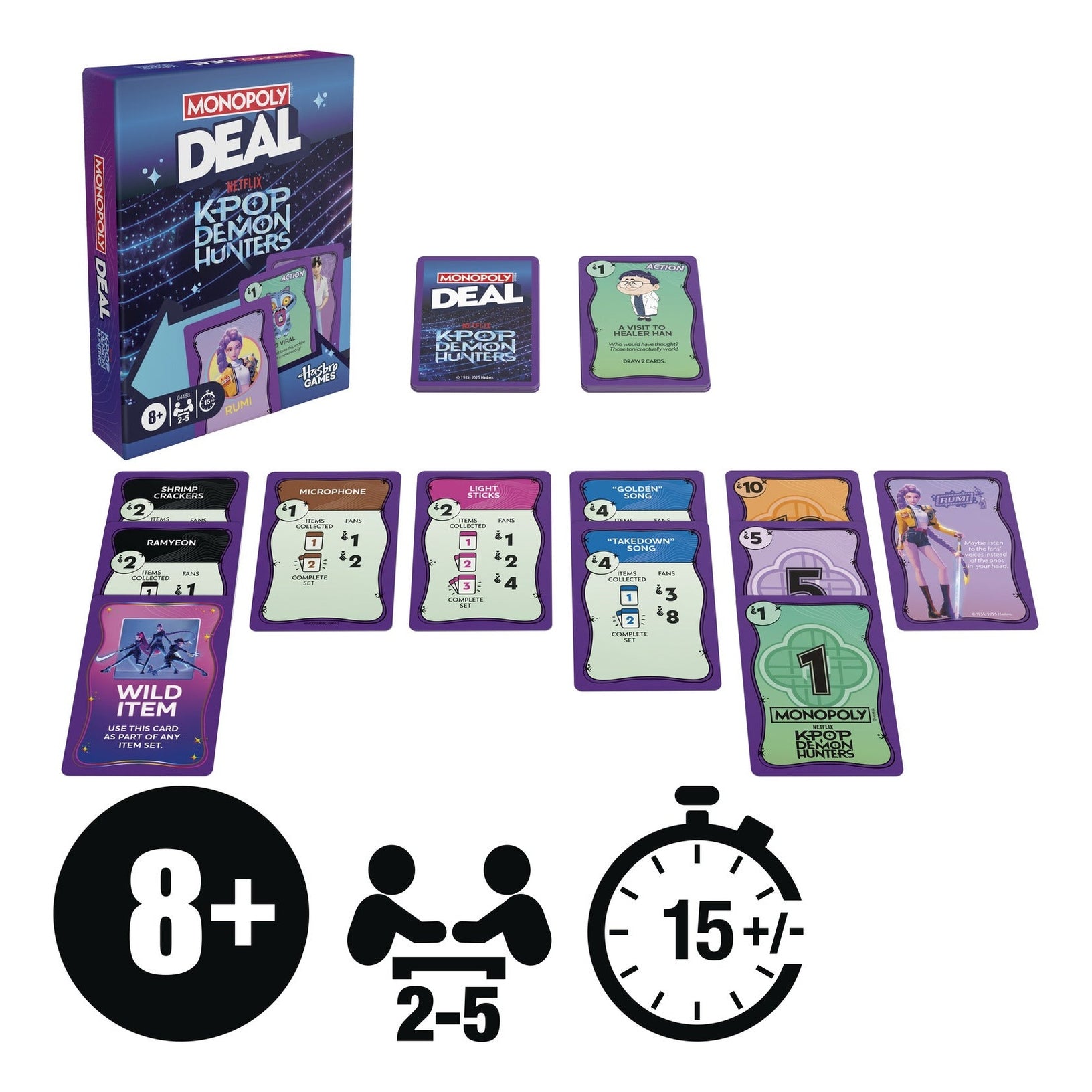 Hasbro Monopoly Deal KPop Demon Hunters Card Game