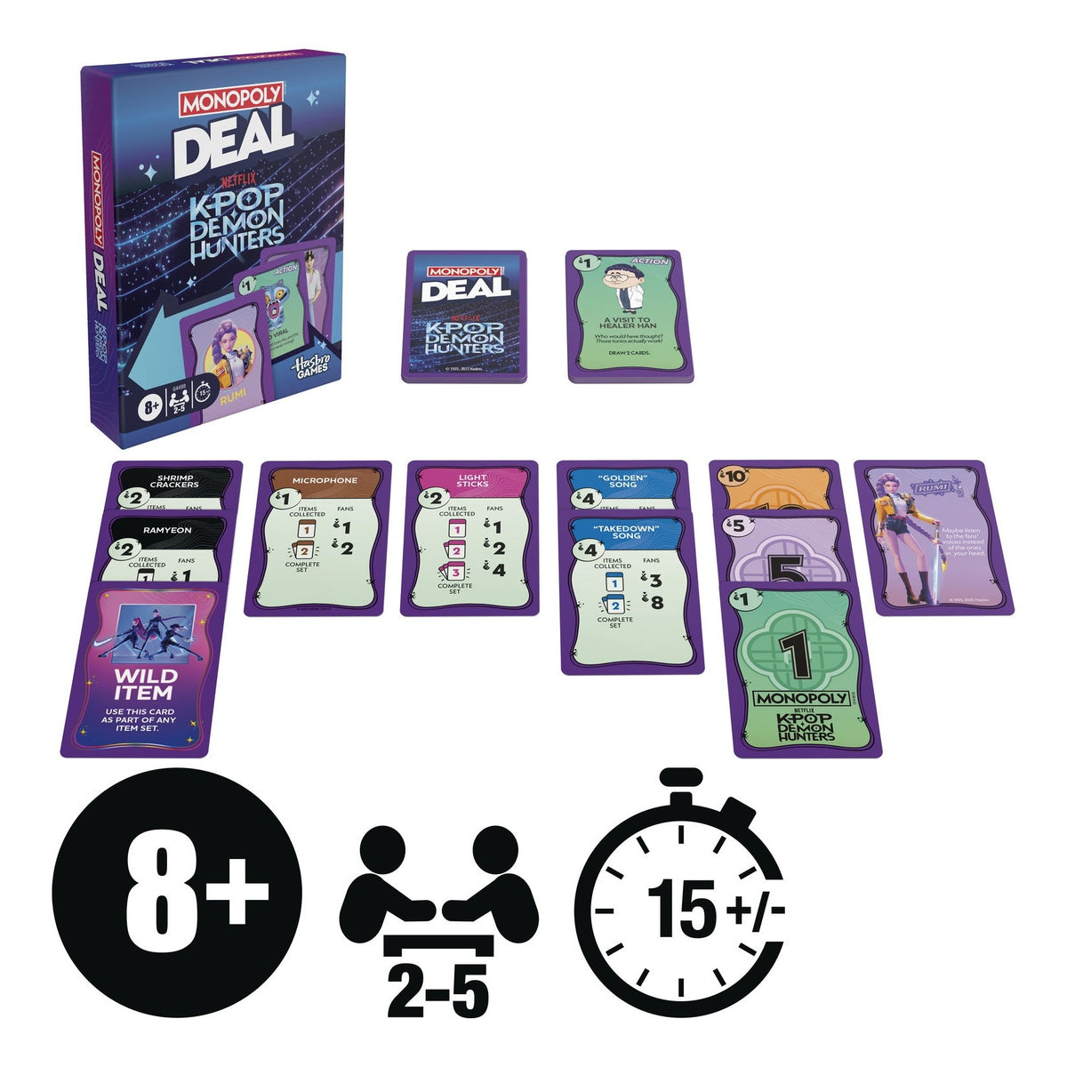 Hasbro Monopoly Deal KPop Demon Hunters Card Game