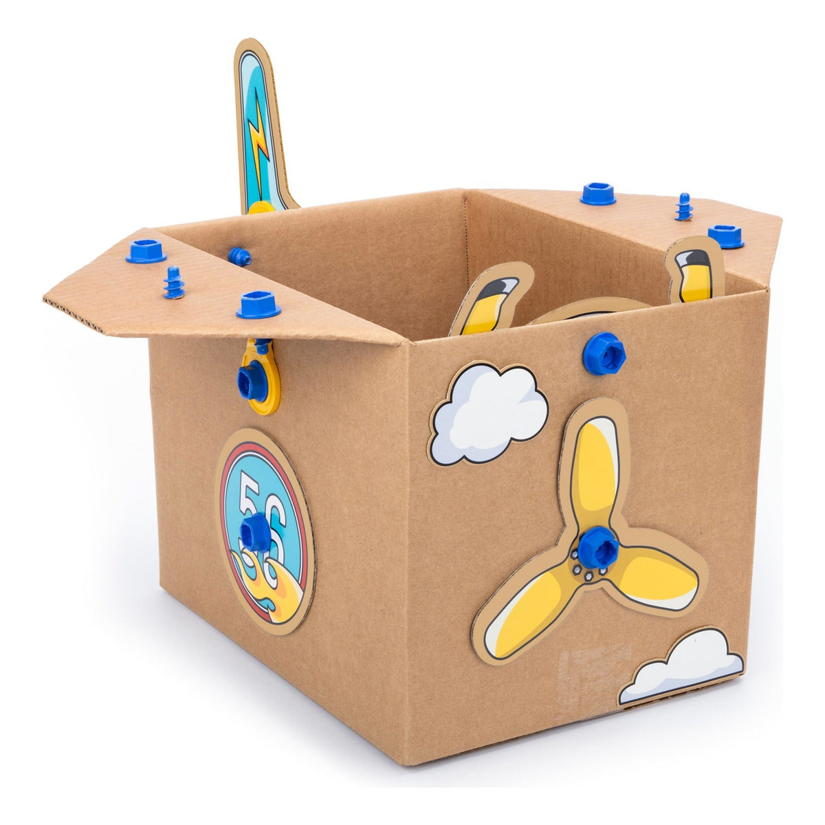 Boxineers Cardboard Vehicles Craft Kit – 84 Pieces