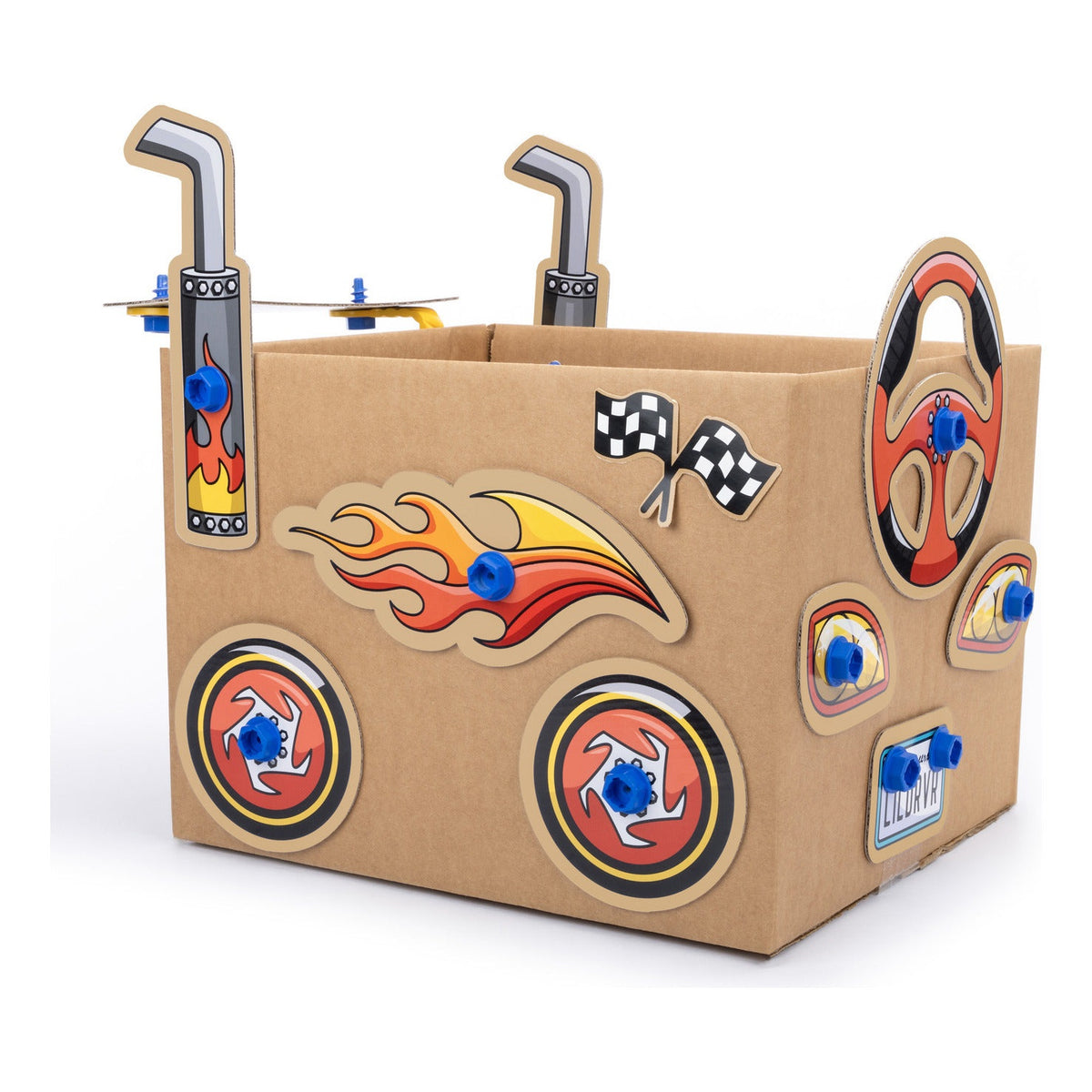 Boxineers Cardboard Vehicles Craft Kit – 84 Pieces