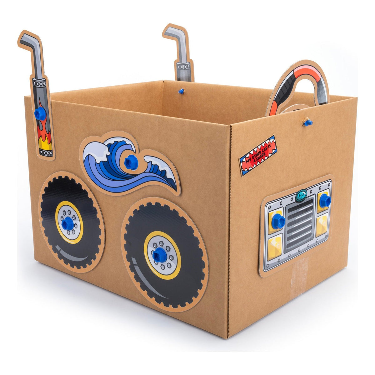 Boxineers Cardboard Vehicles Craft Kit – 84 Pieces