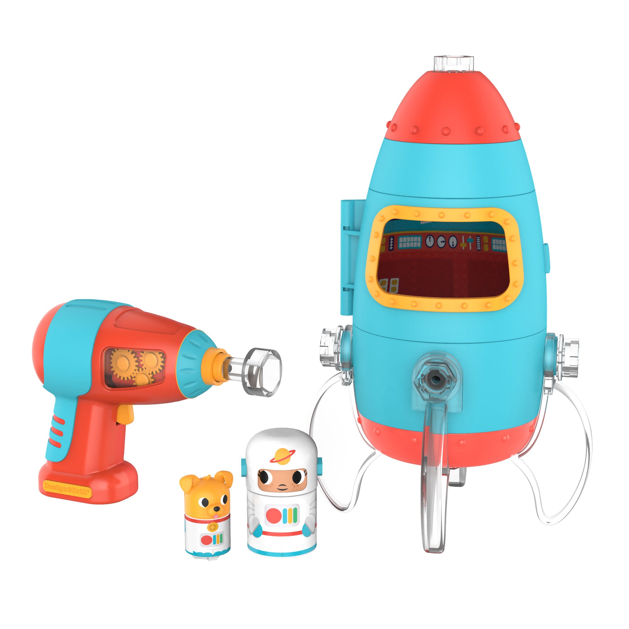 Learning Resources - Design & Drill Bolt Buddies Rocket Toy