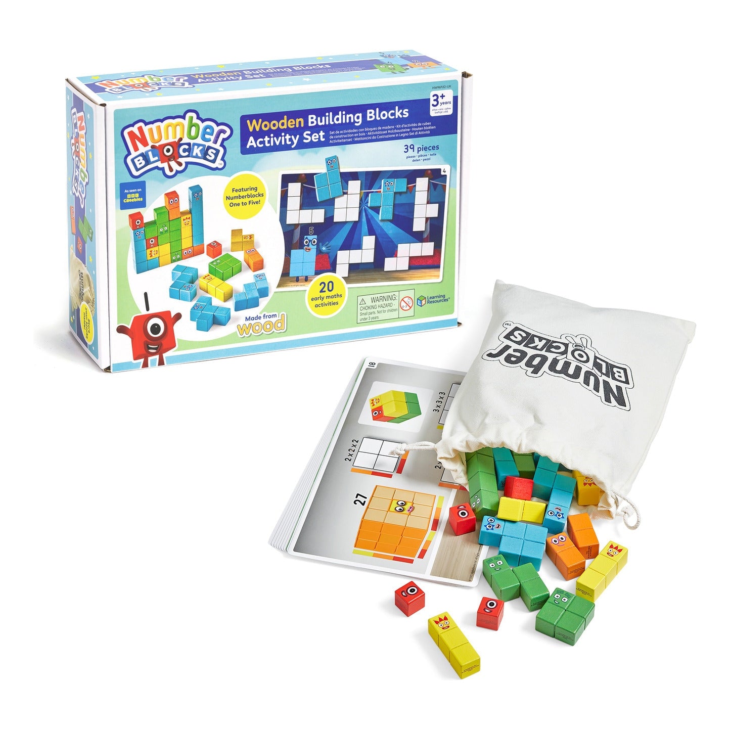 Learning Resources - Numberblocks Wooden Building Blocks Activity Set