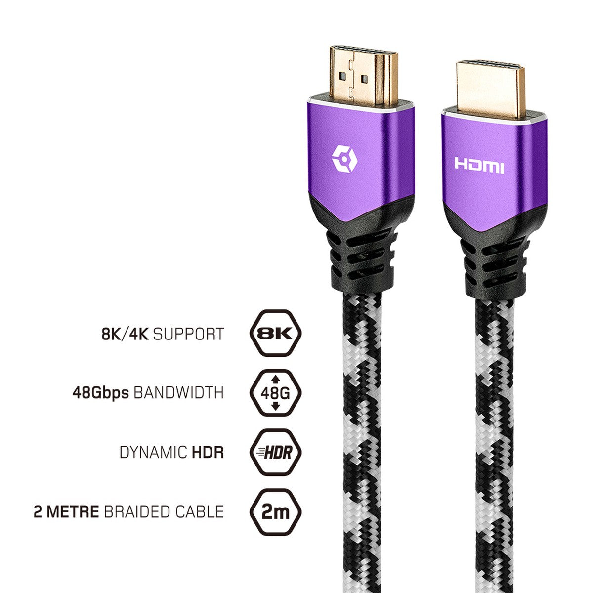 Gioteck 2m Ultra High Speed 8K HDMI Cable for PS5 & Xbox Series X|S