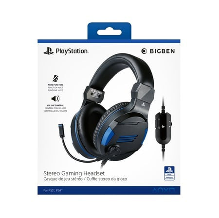 Bigben Officially Licensed PlayStation Stereo Gaming Headset V3 - Black & Blue