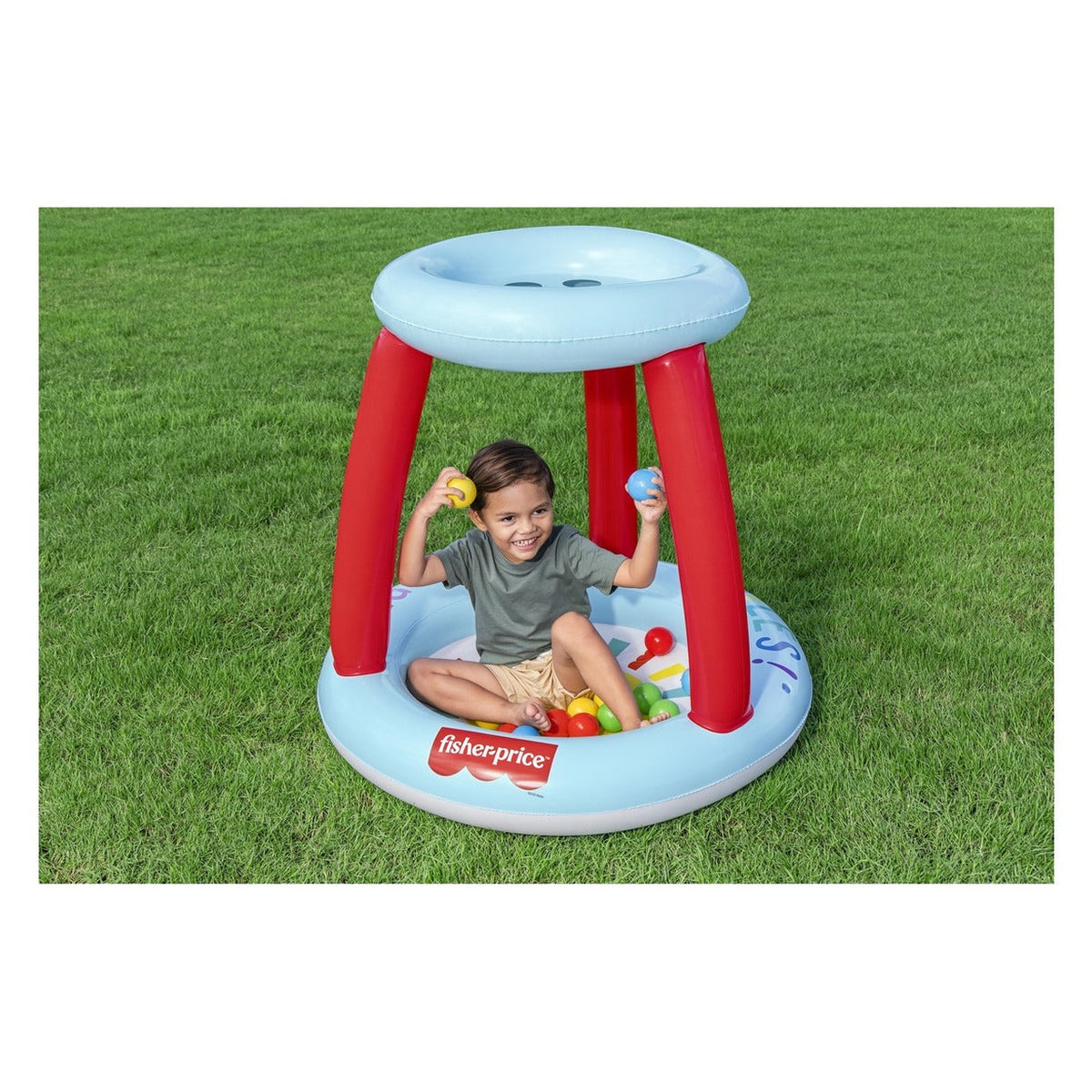 Fisher-Price Lil' Sunshine Inflatable Ball Pit with 15 Balls