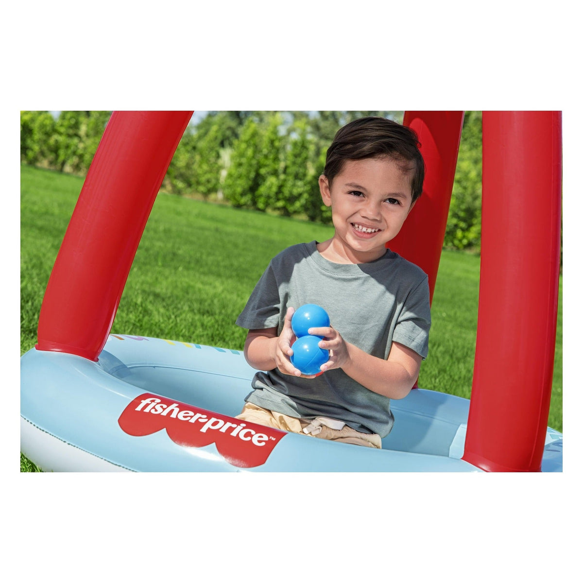 Fisher-Price Lil' Sunshine Inflatable Ball Pit with 15 Balls