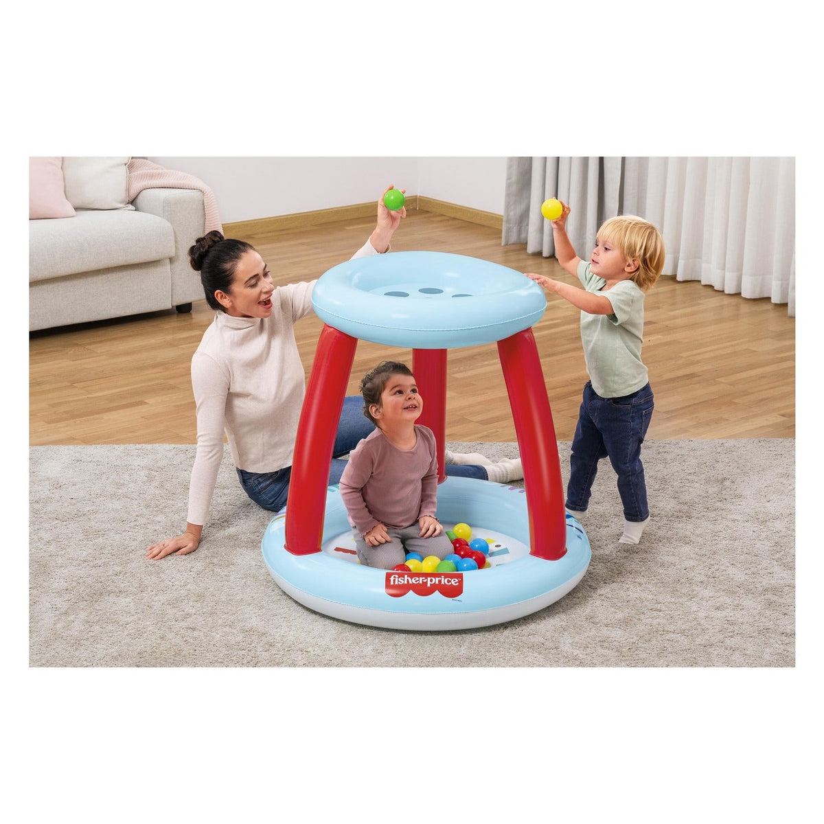 Fisher-Price Lil' Sunshine Inflatable Ball Pit with 15 Balls