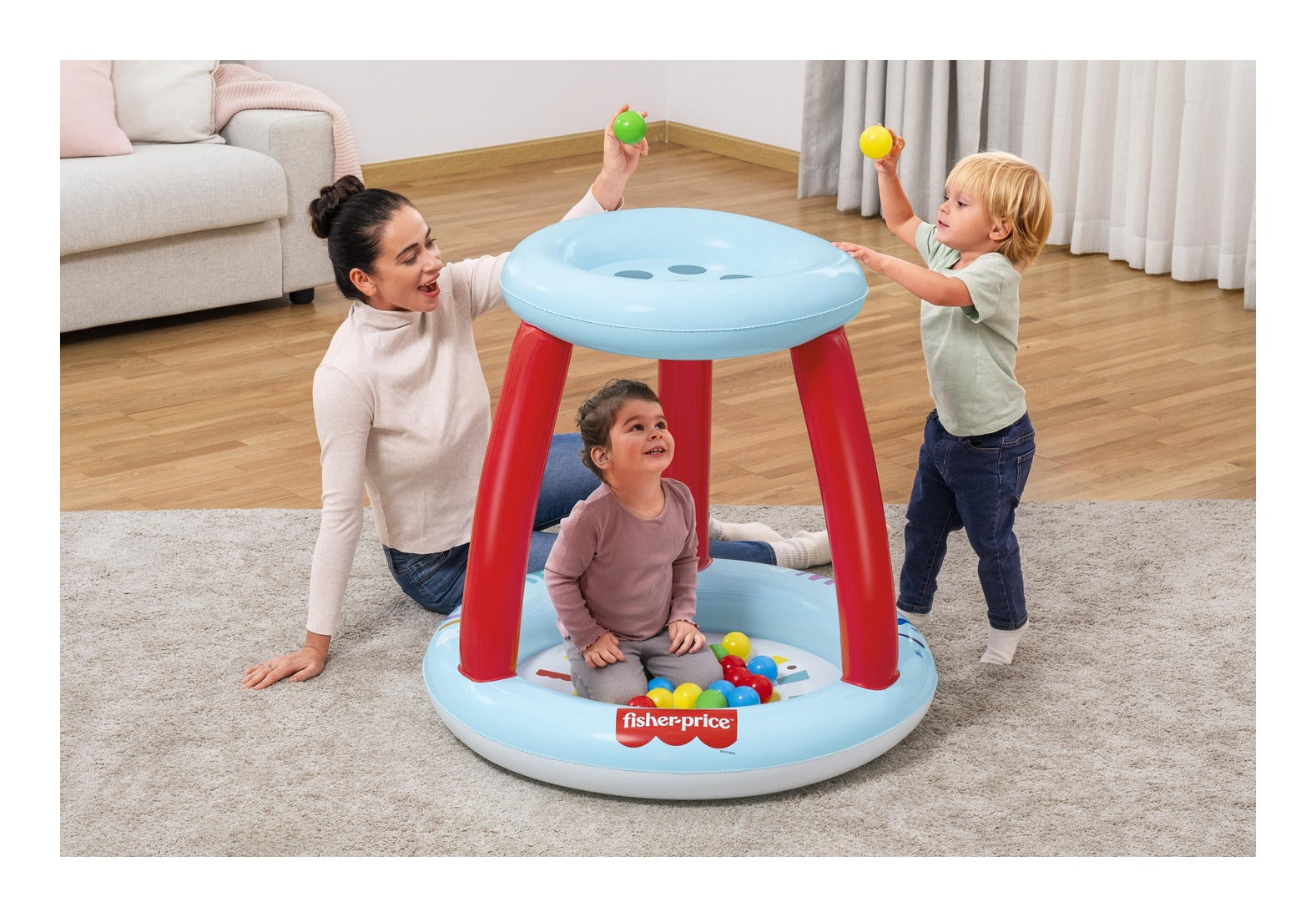 Fisher-Price Lil' Sunshine Inflatable Ball Pit with 15 Balls