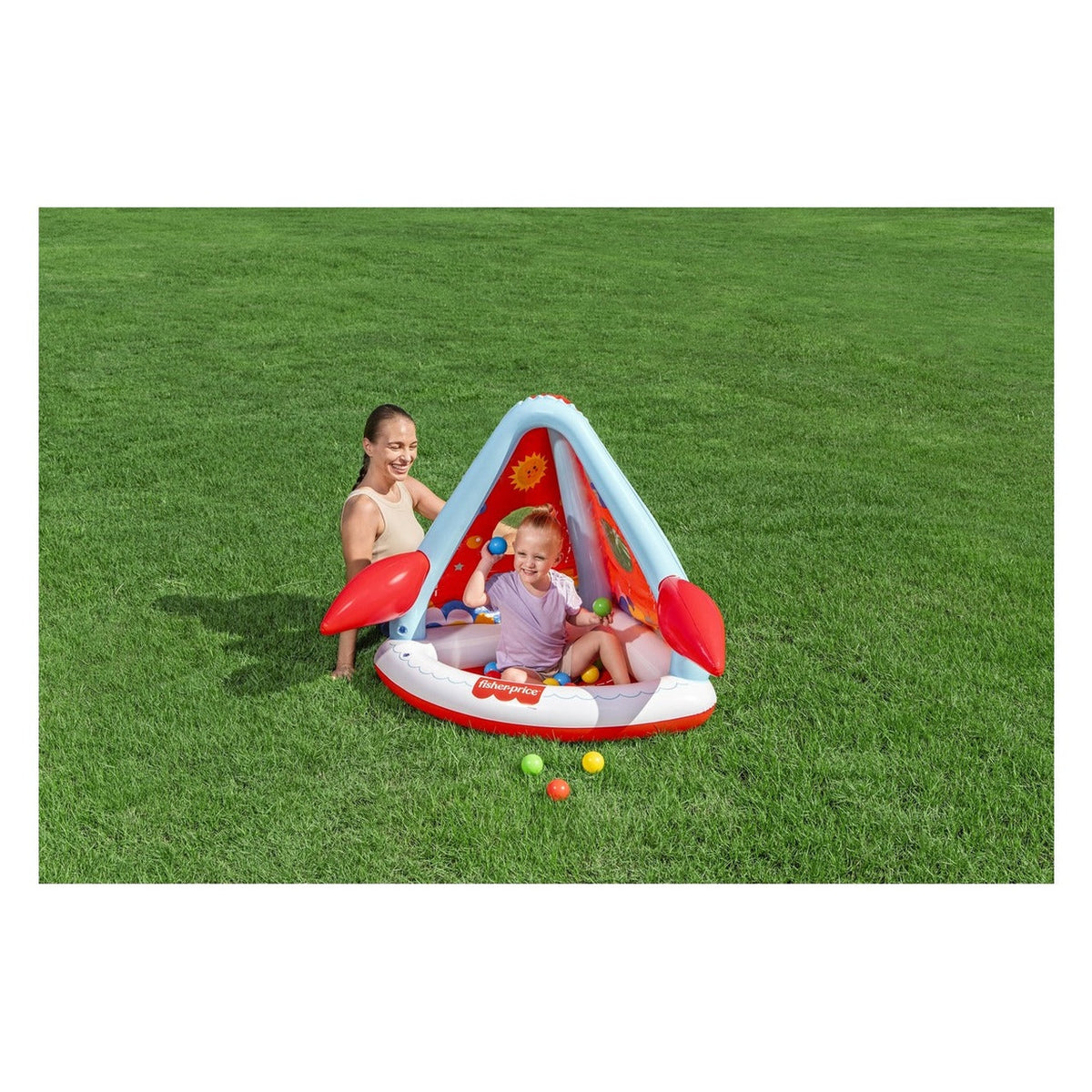 Fisher-Price Rocket Pals Inflatable Ball Pit with 15 Balls