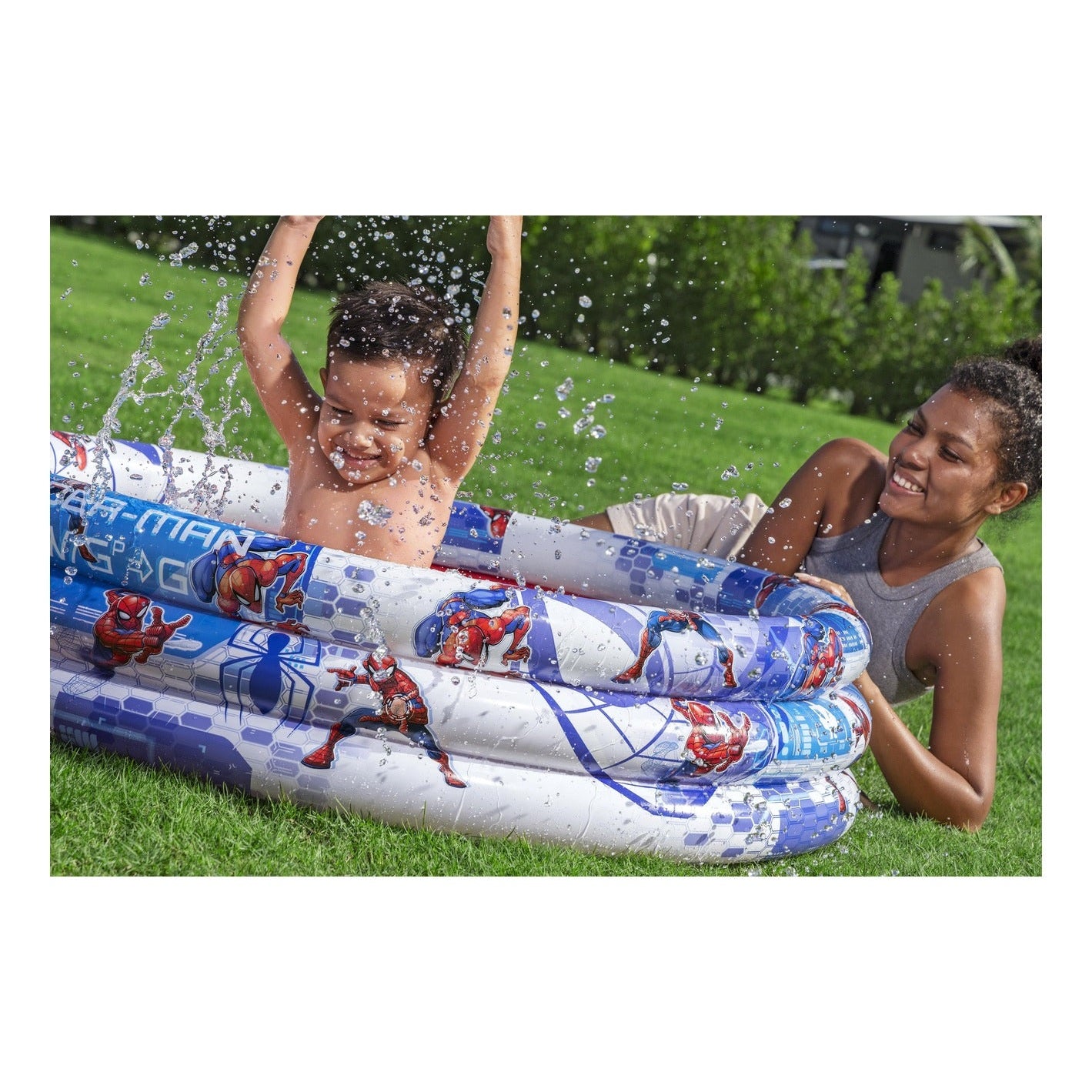 Bestway Marvel Spider-Man 1.22m 3-Ring Inflatable Pool