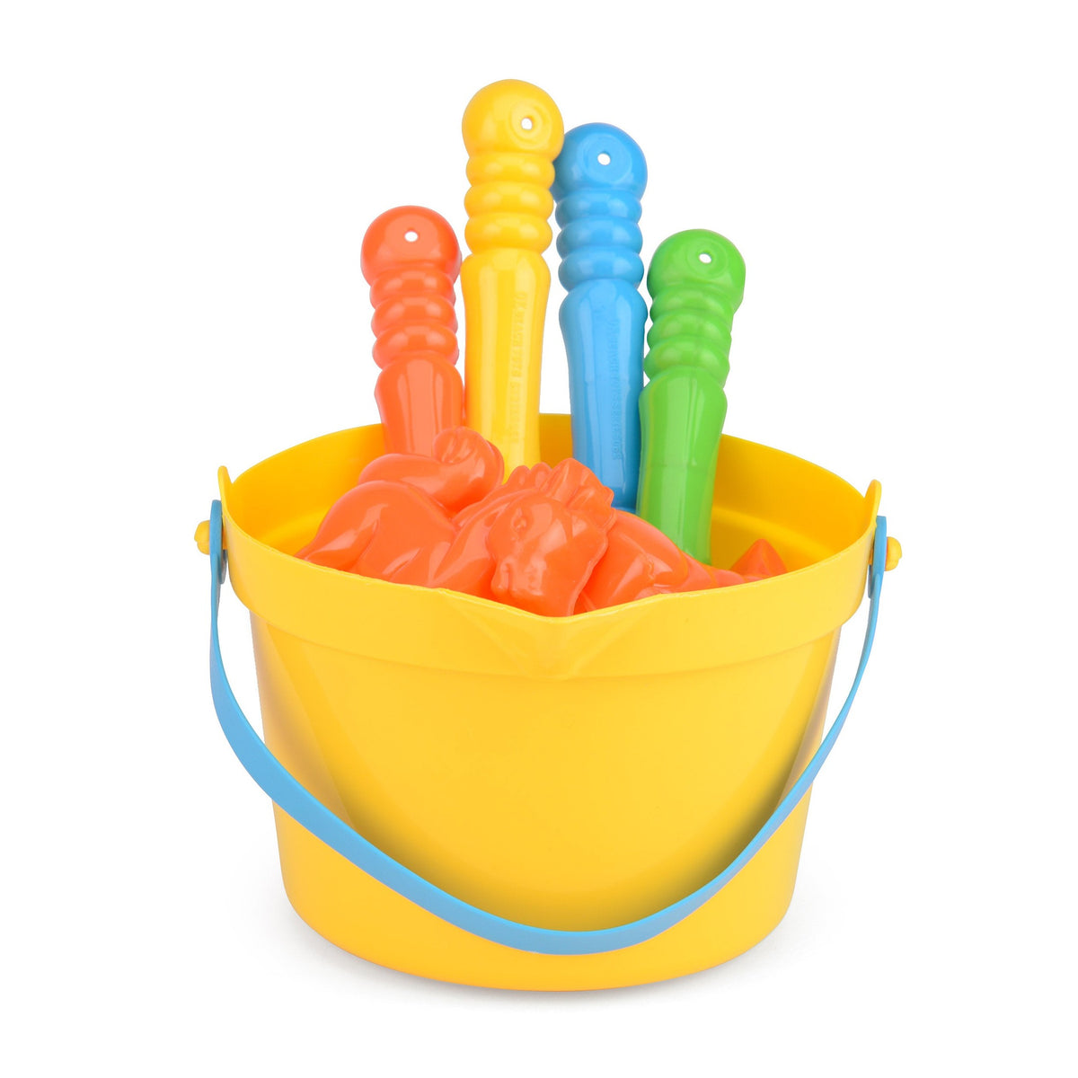Yello Round Bucket Beach Set with Sand Accessories