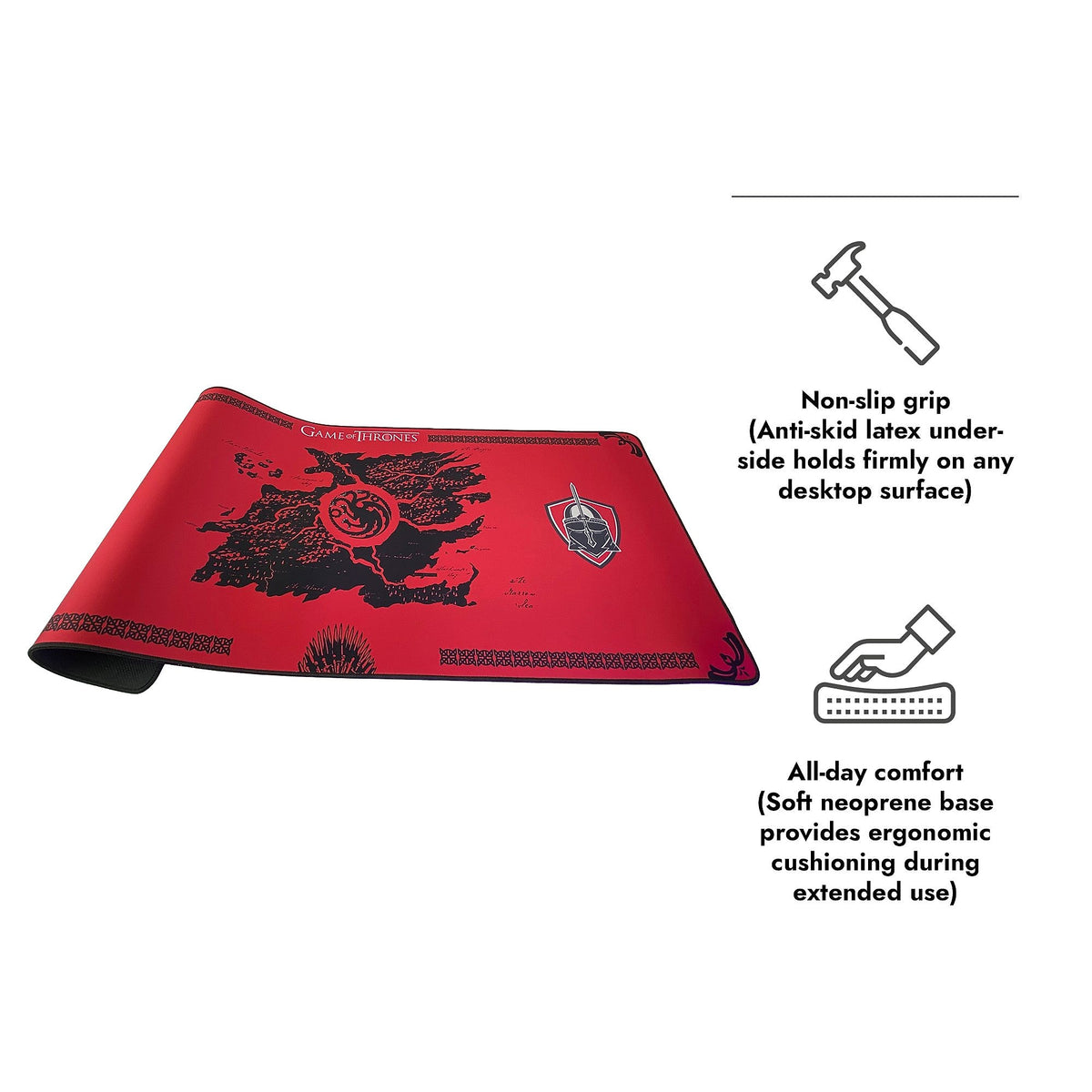 Lexip Game of Thrones House Targaryen XXL Mouse Pad - Black