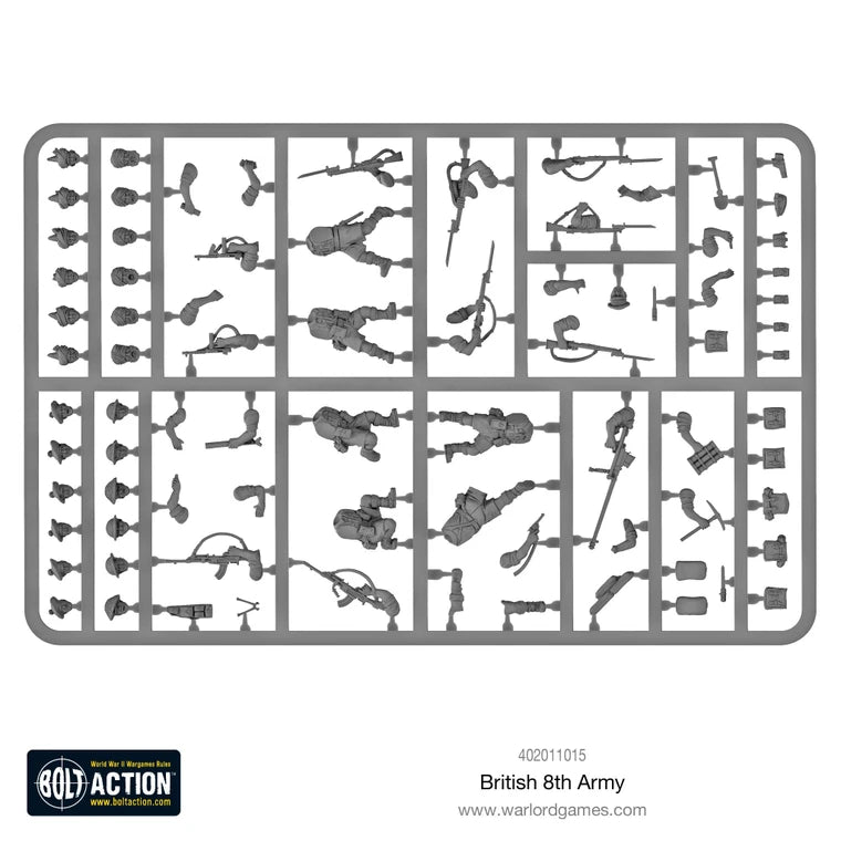 Bolt Action British 8th Army Infantry Miniatures