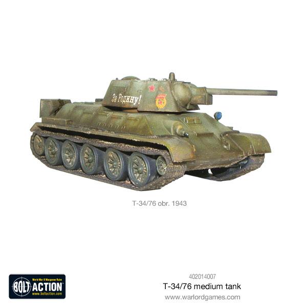 Bolt Action T-34/76 Medium Tank 1:56 Plastic Model Kit