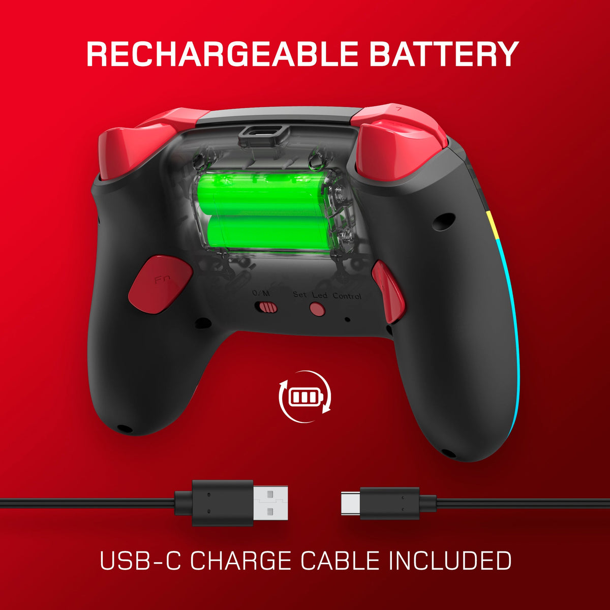 Gioteck WX5+ Doodle Wireless RGB Controller for Nintendo Switch 2, Switch & PC