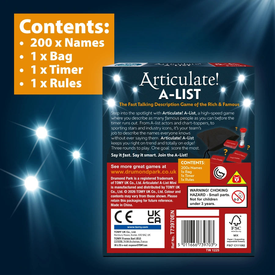 Articulate! A-List Mini Celebrity Description Game