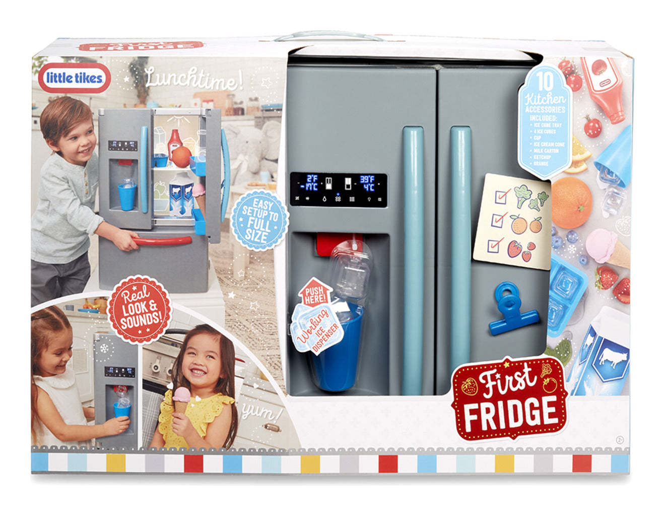 Little Tikes First Fridge Interactive Pretend-Play Refrigerator