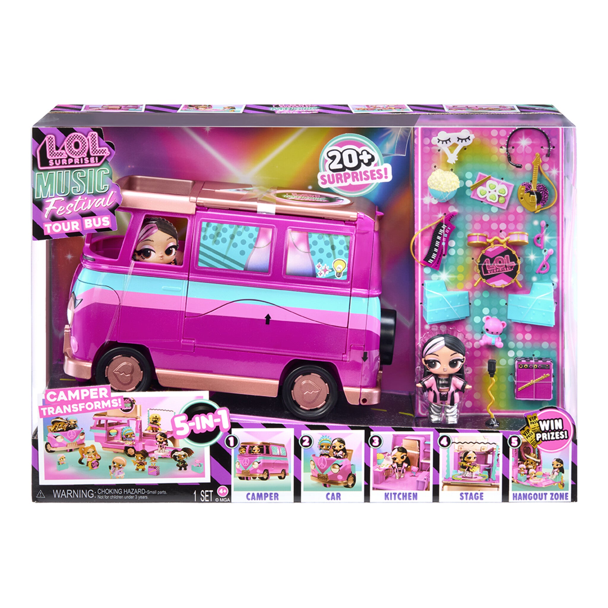 L.O.L. Surprise! Music Festival Tour Bus 5-in-1 Playset