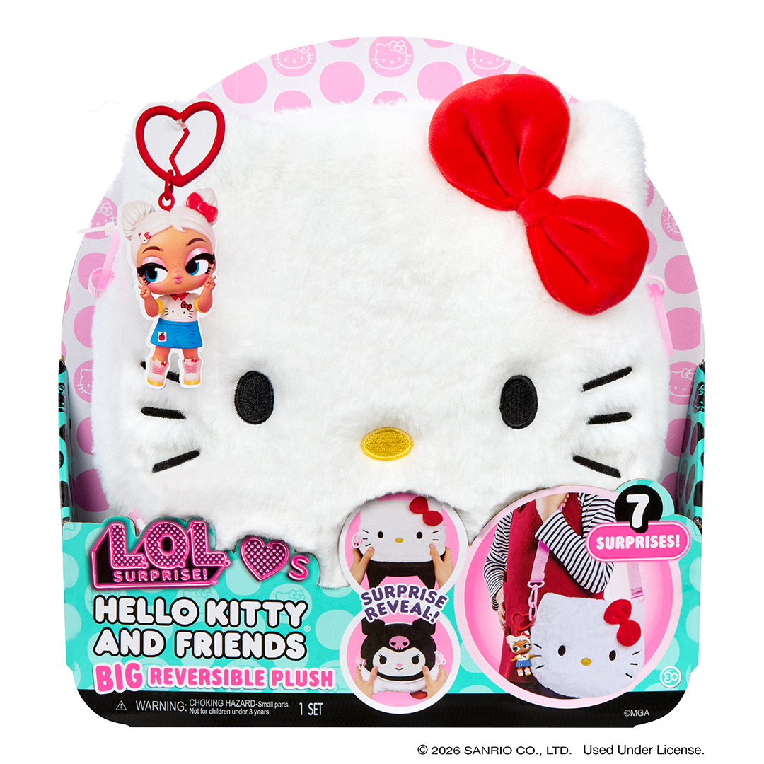 L.O.L. Surprise Loves Hello Kitty Big Reversible Plush with Matching Tot