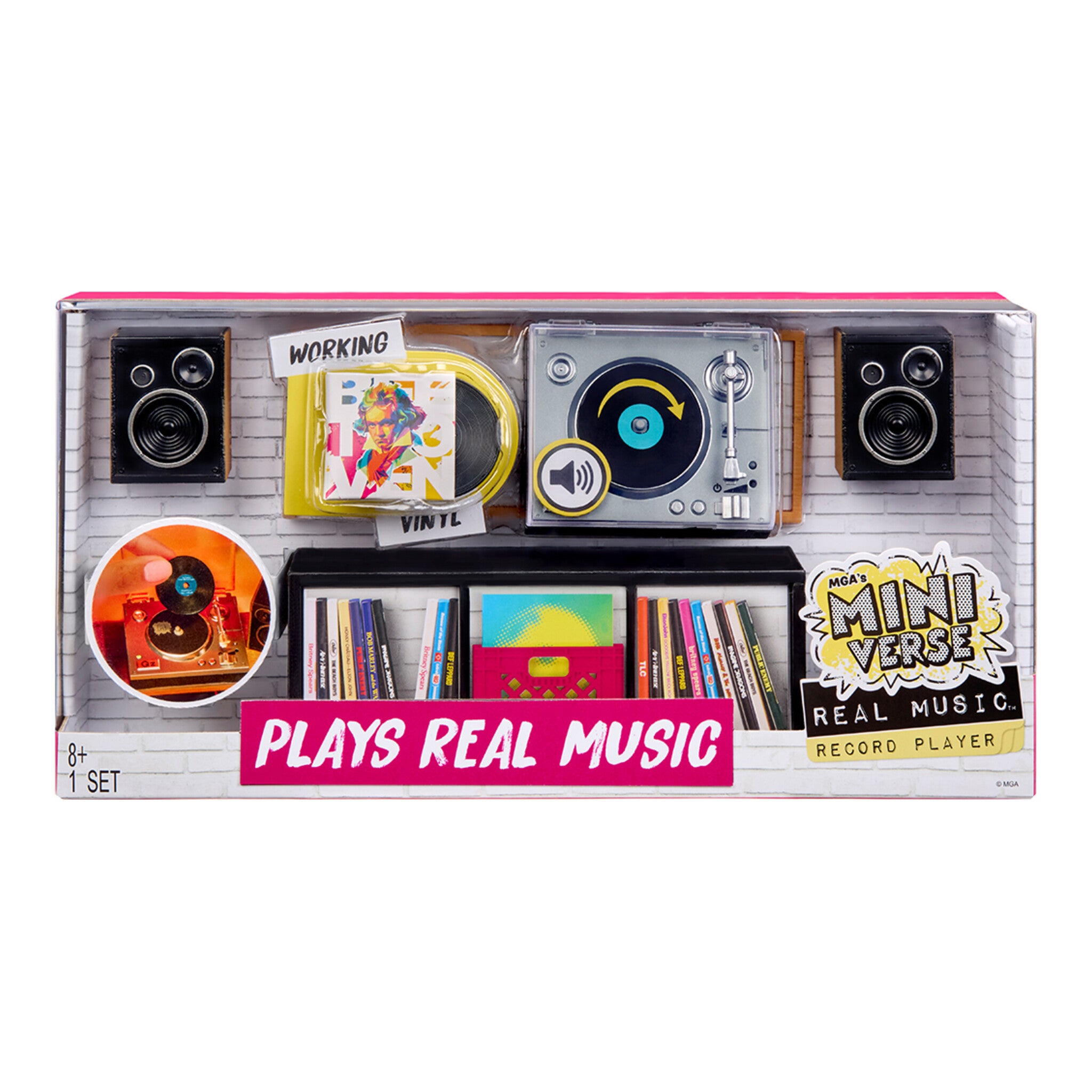 MGA's Miniverse Real Music Record Player Set